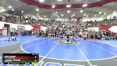 70 lbs Quarterfinal - Gabriel Howard, Noblesville vs Liam Adams, Center Grove WC