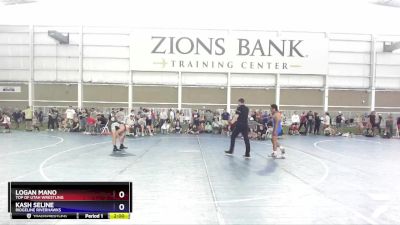 146-158 lbs Cons. Semi - Kash Seline, Ridgeline Riverhawks vs Logan Mano, Top Of Utah Wrestling