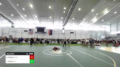 65 lbs 3rd Place - Ashton Mazon, Prescott Valley Bighorns vs Leo Davis, Way Out West