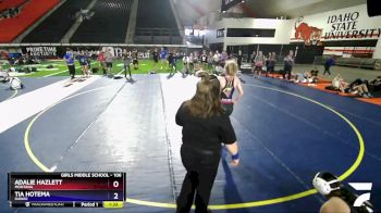 106 lbs Quarterfinal - Adalie Hazlett, Montana vs Tia Hotema, Hawaii