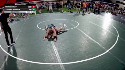 130 lbs Quarters - Kiera Lackey, Montana vs Hailey Worden, Nevada