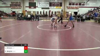 126 lbs Quarterfinal - Luke Simcox, Central Mountain vs Ethan Berginc, Hempfield Area