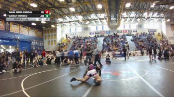 145 lbs Semifinal - Amal Mena Dahdal, Land O Lakes vs Sariah Franco, Bear Clan Wrestling Club