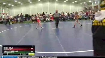 75 lbs Round 2 (6 Team) - Hunter Beeman, Montana White vs Cash Cole, Iowa Red