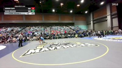 106 lbs Cons. Round 2 - Usman Safi, Roseville vs Zane DeLeon, Rancho Bernardo