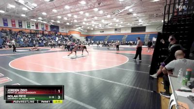 133 lbs Cons. Round 2 - Jorden Zigo, Mount St. Joseph University vs Nolan Frye, University Of Mount Union