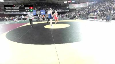 Boys 1B/2B 285 Cons. Semi - Kenneth Daman, Forks vs Derrik Wheeler, White Swan