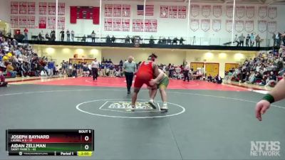 285 lbs Semifinals (8 Team) - Aidan Zellman, Saint Mark`s vs Joseph Baynard, Laurel H S