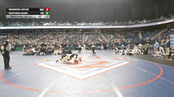 8A 113 lbs 1st Place Match - Matthew Akins, Pinecrest High School vs Brandon Lefler, William Amos Hough High School