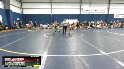 63 lbs Champ. Round 1 - Gabriel Greenfield, Mountain Man Wrestling Club vs Josiah Williamson, Middleton Wrestling Club