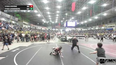78 lbs Consi Of 8 #2 - Cyrus Stevens, Iron Pit Youth Wrestling vs Tytan Loudenburg, Bayfield Wrestling