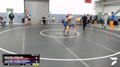 182 lbs Rr3 - Zahcory Jacobs-McDonald, Bethel Freestyle Wrestling Club vs Brayden Vreeland, Anchorage Youth Wrestling Academy