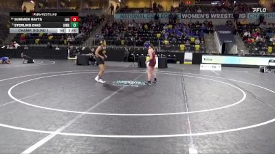 103 lbs Champ. Round 1 - Sterling Dias, Iowa vs Summer Batts, Lock Haven University