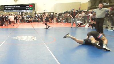 128-H lbs Quarterfinal - Nicolas Rodriguez, East Meadow vs Adam Khan, Savage Wrestling Academy