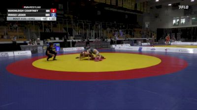 61kg Cons. Round 1 - Makinleigh Courtney, Kingston Wrestling Club vs Iringo Leder, Matmen Wrestling Club