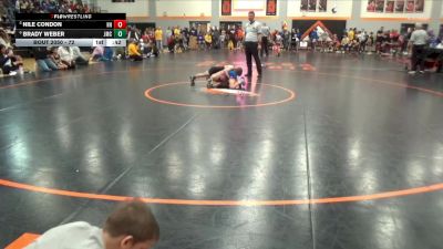 72 lbs Cons. Round 1 - Brady Weber, Jesup Mat Club vs Nile Condon, Hammerin Hawks