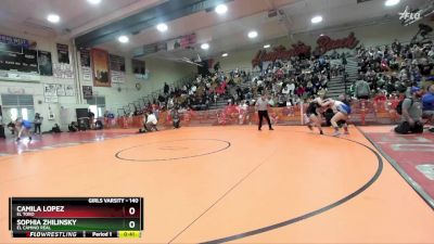 140 lbs Cons. Round 3 - Camila Lopez, El Toro vs Sophia Zhilinsky, El Camino Real