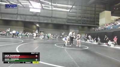 64 lbs Quarterfinal - Nash Johnson, Greater Heights vs Jack Thompson, Salina Wrestling Club