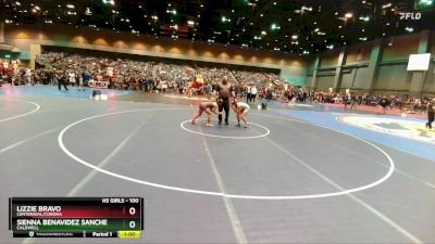 100 lbs Cons. Round 6 - Sienna Benavidez Sanchez, Caldwell vs Lizzie Bravo, Centennial/Corona