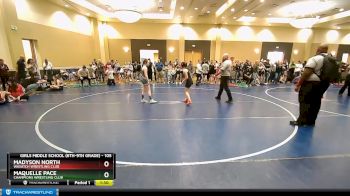 105 lbs Quarterfinal - Maquelle Pace, Champions Wrestling Club vs Madyson North, Wasatch Wrestling Club