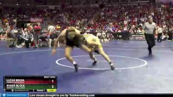 3A-138 lbs Semifinal - Lucas Bruhl, Ankeny Centennial vs Ryder Block, Waverly-Shell Rock