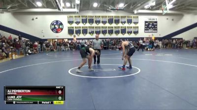 157 lbs Cons. Round 2 - Luke Joy, Lake Catholic vs AJ Pemberton, Kenston