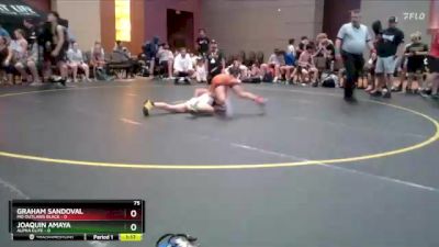 75 lbs Semis & 1st Wrestleback (8 Team) - Graham Sandoval, MO Outlaws Black vs Joaquin Amaya, Alpha Elite