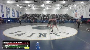 145 lbs Champ. Round 1 - Radha Harrington, Aliso Niguel vs Melanie Villagran Andrade, Palmdale