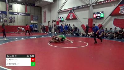 182 lbs Consi Of 8 #1 - Emiliano Perez, Roosevelt vs Jessie Cardona, Victor Valley S