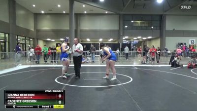 190 lbs Cons. Round 3 - Gianna Redcorn, Wichita Wrestling Club vs Cadence Greeson, Norton