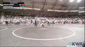 52 lbs Round Of 64 - Raelynn Traweek, Mojo Grappling Academy vs Boston Barton, Owasso Takedown Club