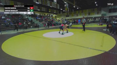 92 lbs Cons. Semi - Calvin Garcia, Hesperia Sting Wrestling vs Abram Mabalot, Socal Grappling Club