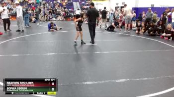 62 lbs Semifinal - Sophia Seguin, Summerville Takedown Club vs Brayden Beshures, West Wateree Wrestling Club