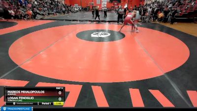 285 lbs Champ. Round 2 - Logan Fenoglio, YORKVILLE (HS) vs Markos Mihalopoulos, HUNTLEY