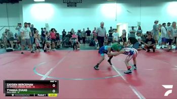 48 lbs Finals (2 Team) - Tyanna Evans, Killa Bees vs Zayden Berckman, U2 Upstate Uprising White