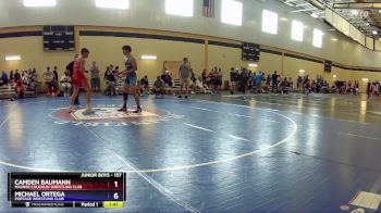 157 lbs Cons. Semi - Camden Baumann, Maurer Coughlin Wrestling Club vs Michael Ortega, Portage Wrestling Club