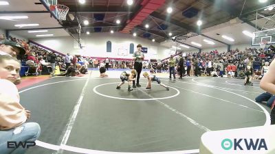 60 lbs Consi Of 8 #2 - Brandon Steeprock, Bartlesville Wrestling Club vs Caleb Hall, Newkirk Takedown Club