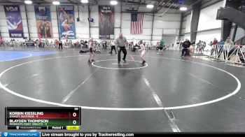 64 lbs Rd# 8- 12:30pm Saturday Final Pool - Blayden Thompson, Minnesota Funky Singlets vs Korbin Kiessling, Dynasty Deathrow