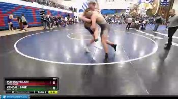 195 lbs Cons. Round 3 - Matyus McLain, Priest River vs Kendall Sage, Post Falls