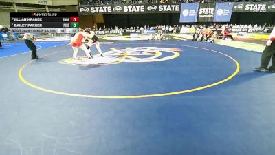 Girls 3A 155 lbs 1st Place Match - Bailey Parker, Peninsula (Girls) vs Jillian Hradec, Snohomish (Girls)