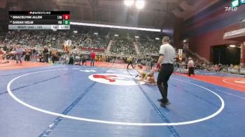 125 lbs Champ. Round 1 - Sarah Helm, Pinedale vs Gracelynn Allen, Lyman