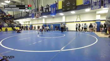 100 lbs Quarterfinal - Milly Carmona, Will Rogers vs Jaragua Calderon, Har-Ber