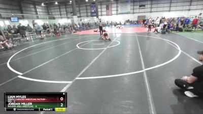 106 lbs Semis (4 Team) - Jordan Miller, RALEIGH AREA WRESTLING vs Liam Myles, NORTH CAROLINA WRESTLING FACTORY - RED