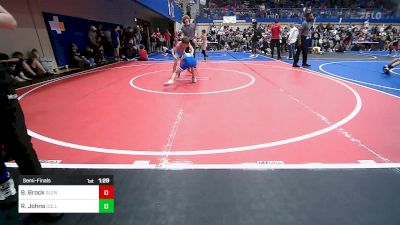 73 lbs Semifinal - Brayden Brock, Glenpool Warriors vs Raiden Johns, Collinsville Cardinal Youth Wrestling