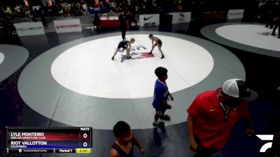 77 lbs 3rd Place Match - Lyle Monteiro, Driller Wrestling Club vs Riot Vallotton, California