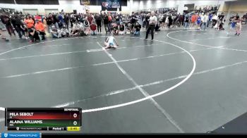 54-59 lbs Semifinal - Alaina Williams, MN vs Mila Sebolt, IA