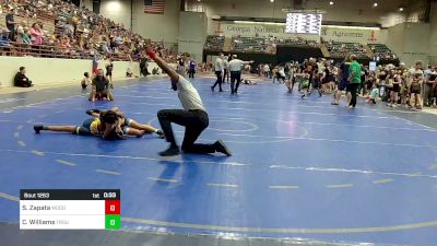 76 lbs Consi Of 8 #2 - Santiago Zapata, Woodland Wrestling vs Carmani Williams, Troup Wrestling