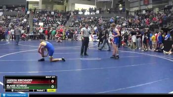 130 lbs Cons. Round 2 - Blaise Schrad, MWC Wrestling Academy vs Jaxson Kirchhoff, Sebolt Wrestling Academy