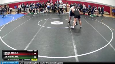 285 lbs Cons. Round 4 - Thomas O`Dell, Deer Valley High School vs Israel Corona, Liberty