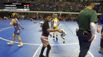 55 lbs Cons. Round 2 - Wyatt Milbeck, Bison Wrestling Club vs Harrison Wills, Zumbrota Mazeppa Cougars